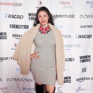 Leibl ‘38 Stripped dress open shoulders